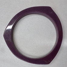 Vintage dark purple Geometric Acrylic Bangle Bracelet | Chunky Angular Bracelet | Retro Y2K Jewelry