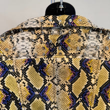 Y2K Snake Print Faux Leather Biker Jacket, Studded Spiked Jacket, Statement Moto Jacket, Rock Glam Jacket, Edgy Cropped Jacket