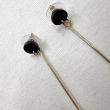 Tortoiseshell Style Drop Earrings – Long Gold Dangle Earrings with Resin Disc