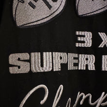 NFL Las Vegas Raiders Varsity Jacket | 3X Super Bowl Champions Embroidered Bomber | Black L