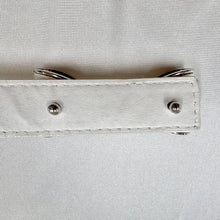 White Bow Belt / Vintage Inspired Faux Leather Ribbon Belt / Coquette Statement Waist Belt / Silver Tone Detail