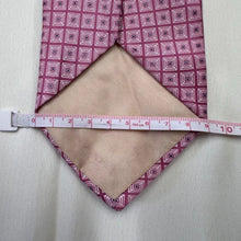 Vintage FRANGI Pink Geometric Silk Tie | Made in Italy | Designer Neckwear | Retro Mens Tie
