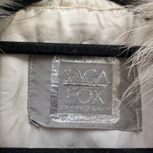 Vintage SAGA FOX Genuine Fox Fur Coat | Ivory Grey Long Hair Fur Jacket