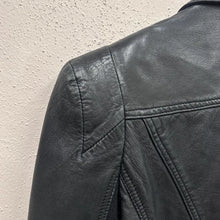 Whistles Black Leather Moto Biker Jacket | Genuine Leather YKK Zip Women's UK 10