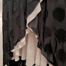 Exclusive Mng Edition Black Polka Dot Chiffon Open Back Maxi Dress Size S