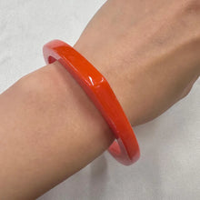 Vintage Orange Geometric Acrylic Bangle Bracelet | Chunky Angular Bracelet | Retro Y2K Jewelry