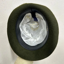 Vintage Olive Green Wool Felt Tyrolean Hat | POLKAP Made in Poland, 54cm