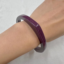 Vintage dark purple Geometric Acrylic Bangle Bracelet | Chunky Angular Bracelet | Retro Y2K Jewelry