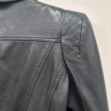 Whistles Black Leather Moto Biker Jacket | Genuine Leather YKK Zip Women's UK 10