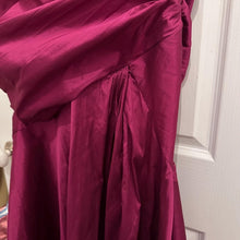 Vintage Nicole Bakti Silk Strapless Gown | Fuchsia Beaded Mermaid Evening Dress Made in USA