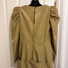 Vintage Julie Cox Designs Gold Bow Dress | Drop Waist Dress Made in Australia
