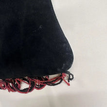 Vintage Suede Leather Beaded Fringe Shoulder Bag – Handmade in Indonesia