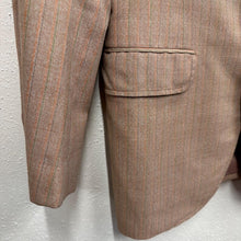 Vintage Italian Beige Pinstripe Blazer | Classic Tailored Jacket | Neutral Business Blazer | Women’s Medium
