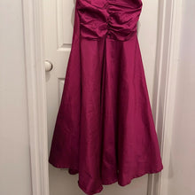 Vintage Nicole Bakti Silk Strapless Gown | Fuchsia Beaded Mermaid Evening Dress Made in USA