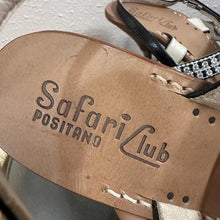 Vintage Italian Leather Rhinestone T-Strap Heels – Safari Club Positano Sandals (EU 38)