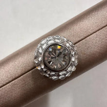 Vintage Champagne Satin Evening Clutch, Rhinestone Clasp, Chain Strap Shoulder Bag