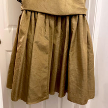 Vintage Julie Cox Designs Gold Bow Dress | Drop Waist Dress Made in Australia