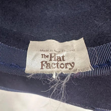 Vintage Black Wool Wide Brim Hat | Feather Trim, Ribbon Detail, Made in New Zealand