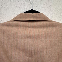 Vintage Italian Beige Pinstripe Blazer | Classic Tailored Jacket | Neutral Business Blazer | Women’s Medium