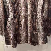 Vintage Snake Print Utility Jacket | Y2K Python Safari Lightweight Coat
