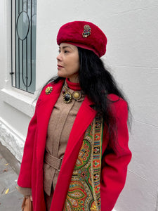Vintage 80s Target Australia Red Wool Coat – Size 14