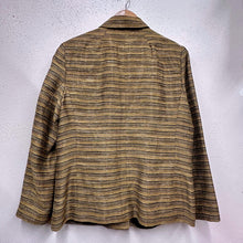 Vintage Gold Black Stripe Textured Blazer | Tailored Office Jacket | Made Australia
