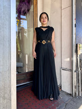 Original Mary Charmaine Black Chiffon Evening Jumpsuit – Early 1970s