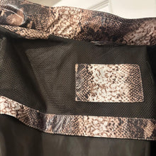 Vintage Snake Print Utility Jacket | Y2K Python Safari Lightweight Coat
