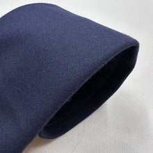Vintage Navy Blue Plain Necktie Classic Textured Mens Tie