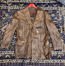Vintage 90s Brown Leather Jacket – Longline Blazer Style, Unisex Fit