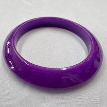 Vintage Purple Acrylic Bangle Bracelet | Glossy Chunky Retro Bracelet | Y2K Statement Jewelry