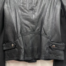 Whistles Black Leather Moto Biker Jacket | Genuine Leather YKK Zip Women's UK 10
