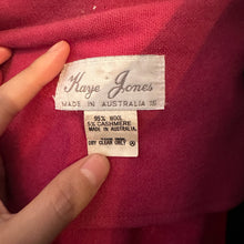 Vintage Wool and Cashmere | Magenta Pink Long Coat | Australian Made | Peter Pan Collar | Belted Wool Coat