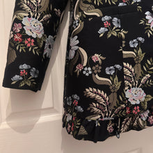 Trelise Cooper Couture Floral Brocade Blazer | Asymmetric Ruffle Jacket | Black Jacquard Statement Blazer | NZ Designer | Size 12