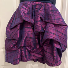 Flirt by Maggie Sottero Purple Plaid Strapless Bubble Dress | Corset Back Prom Party Gown