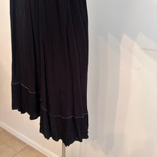 Black Pleated Open Back Tunic Dress, Gold Embellished Long Sleeve Mini Dress, Flared Sleeve Black Dress, Elegant Vintage Eveningwear