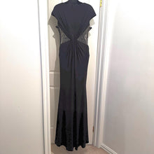 Elegant Plunging V-Neck Mermaid Gown with Lace Waist Insets and Train