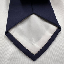 Vintage Navy Blue Plain Necktie Classic Textured Mens Tie