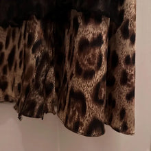 Vintage Y2K Leopard Print One Shoulder Gown | Asymmetric Maxi Dress, Sheer Overlay