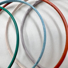 Vintage Pastel Enamel Bangle Set | 5 Stackable Bangles | Green Blue Orange Pink Lilac | Retro Minimal Jewelry