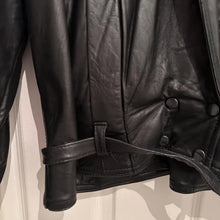 Vintage Australian Leather Jacket, 80s Black Pleated Panel Power Jacket, Size M