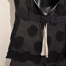 Exclusive Mng Edition Black Polka Dot Chiffon Open Back Maxi Dress Size S