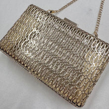 Gold Filigree Box Clutch | Vintage Style Evening Chain Shoulder Bag