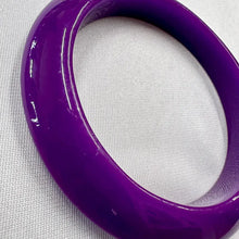 Vintage Purple Acrylic Bangle Bracelet | Glossy Chunky Retro Bracelet | Y2K Statement Jewelry