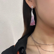 Vintage Pink & Purple Ombré Crystal Drop Earrings