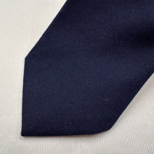 Vintage Navy Blue Plain Necktie Classic Textured Mens Tie
