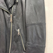 Whistles Black Leather Moto Biker Jacket | Genuine Leather YKK Zip Women's UK 10
