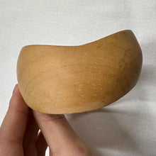Vintage Carved Wood Bangle | Wide Wooden Bracelet | Sculptural Statement Cuff | Natural Grain Bohemian Jewelry