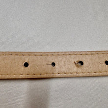 Beige Bow Belt / Vintage Inspired Faux Leather Ribbon Belt / Coquette Statement Waist Belt / Gold Tone Detail