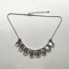 Vintage Silver Statement Necklace | Textured Geometric Bib Necklace | Modern Glam Jewelry
